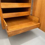 Bauhaus Walnut Writing Desk with Red Top