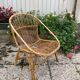 Fauteuil en rotin vintage
