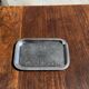 Small engraved silver metal tray L22
