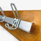 Vintage industrial wood and metal coat rack