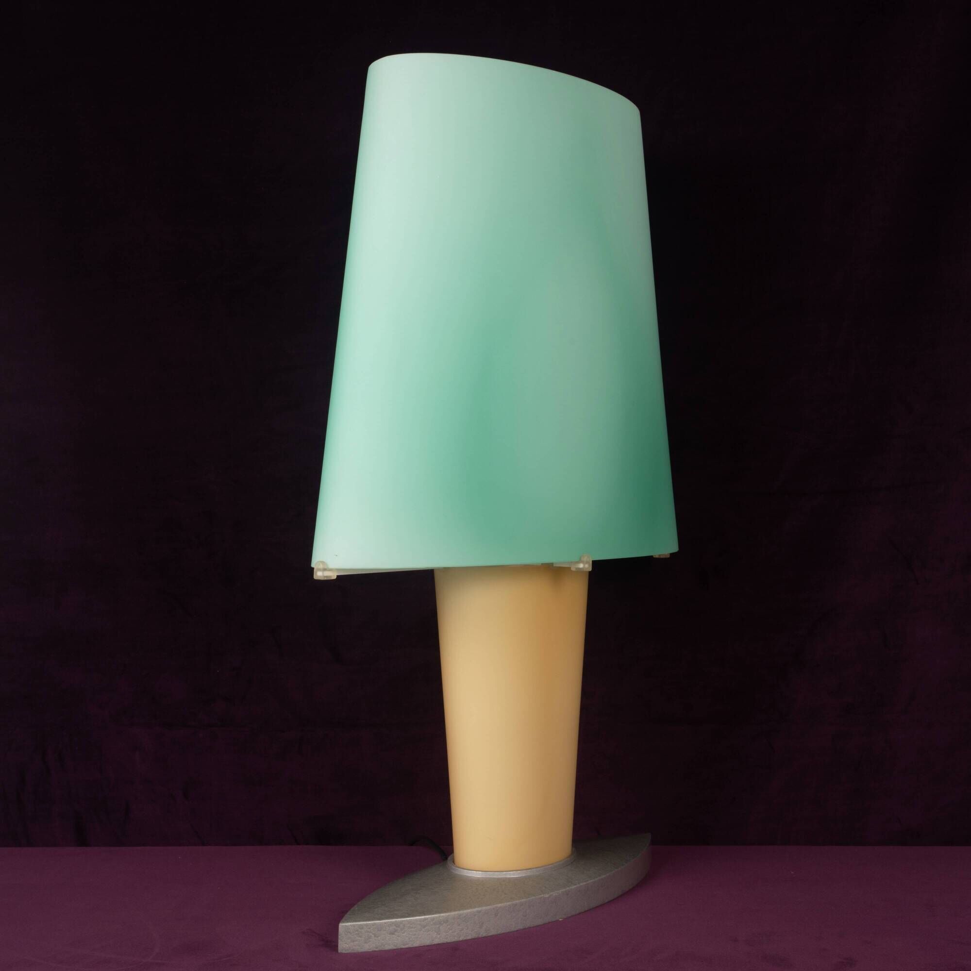 Daniela Puppa 1991 Italian Model 2850 Colored Glass Table Lamp for Fontana Arte
