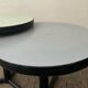 Pair of vintage metal and Formica pedestal tables