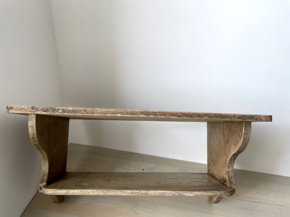 Farmhouse Style Wooden Wall Shelf