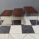 Chrome and rosewood nesting set 1970s