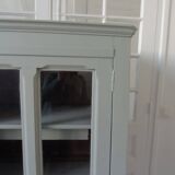 Vintage Parisian wardrobe, glass sublimated in verdigris