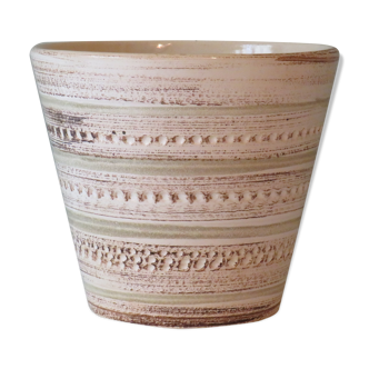 Vintage cache pot ceramique 1970