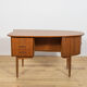 Mid-Century Freestanding Teak Kidney Desk, Denmark, 1960s