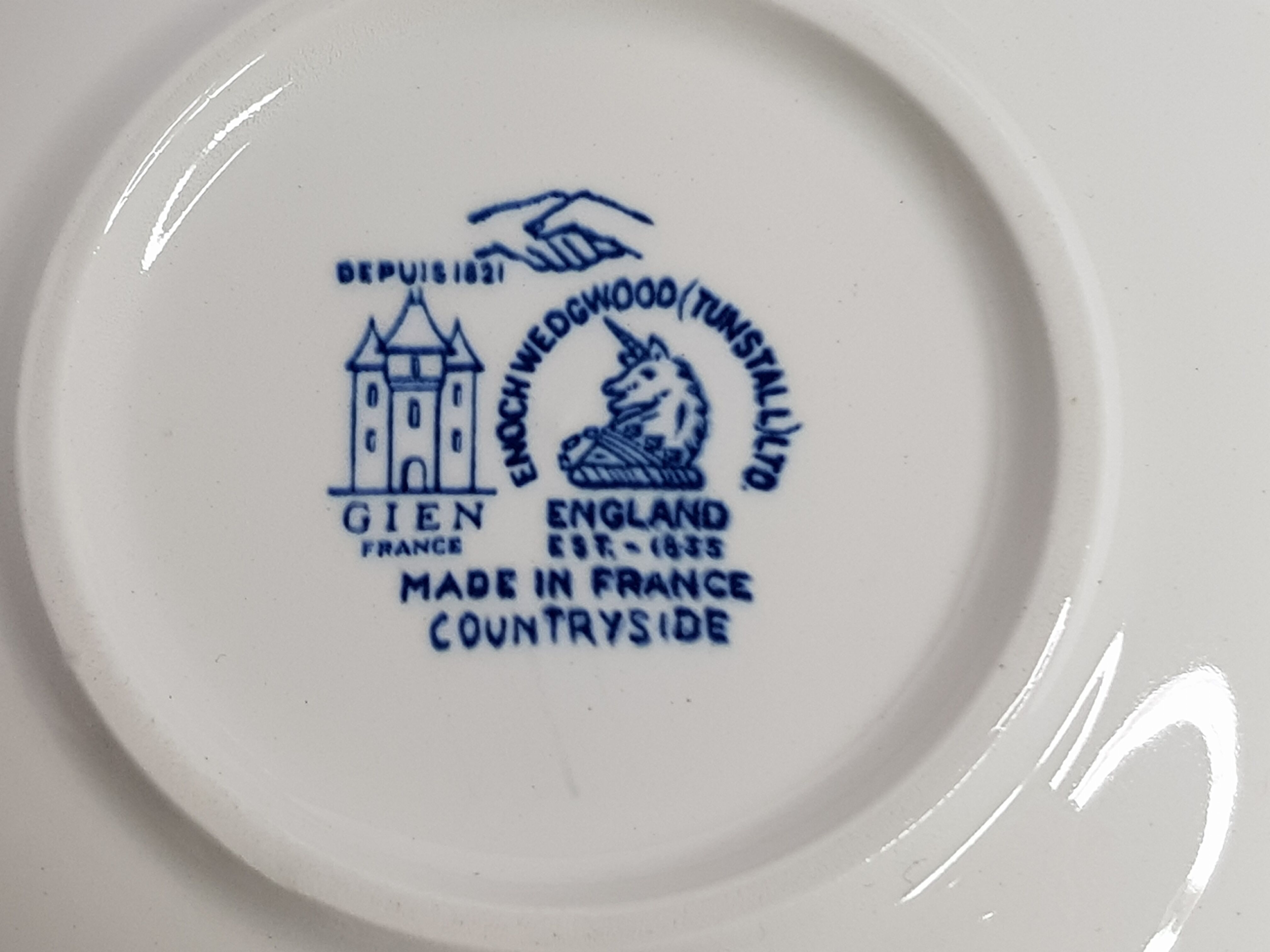 Tea set 6 cups and undercups Earthen Gien Wedgwood earthenware