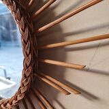 Rattan sun mirror