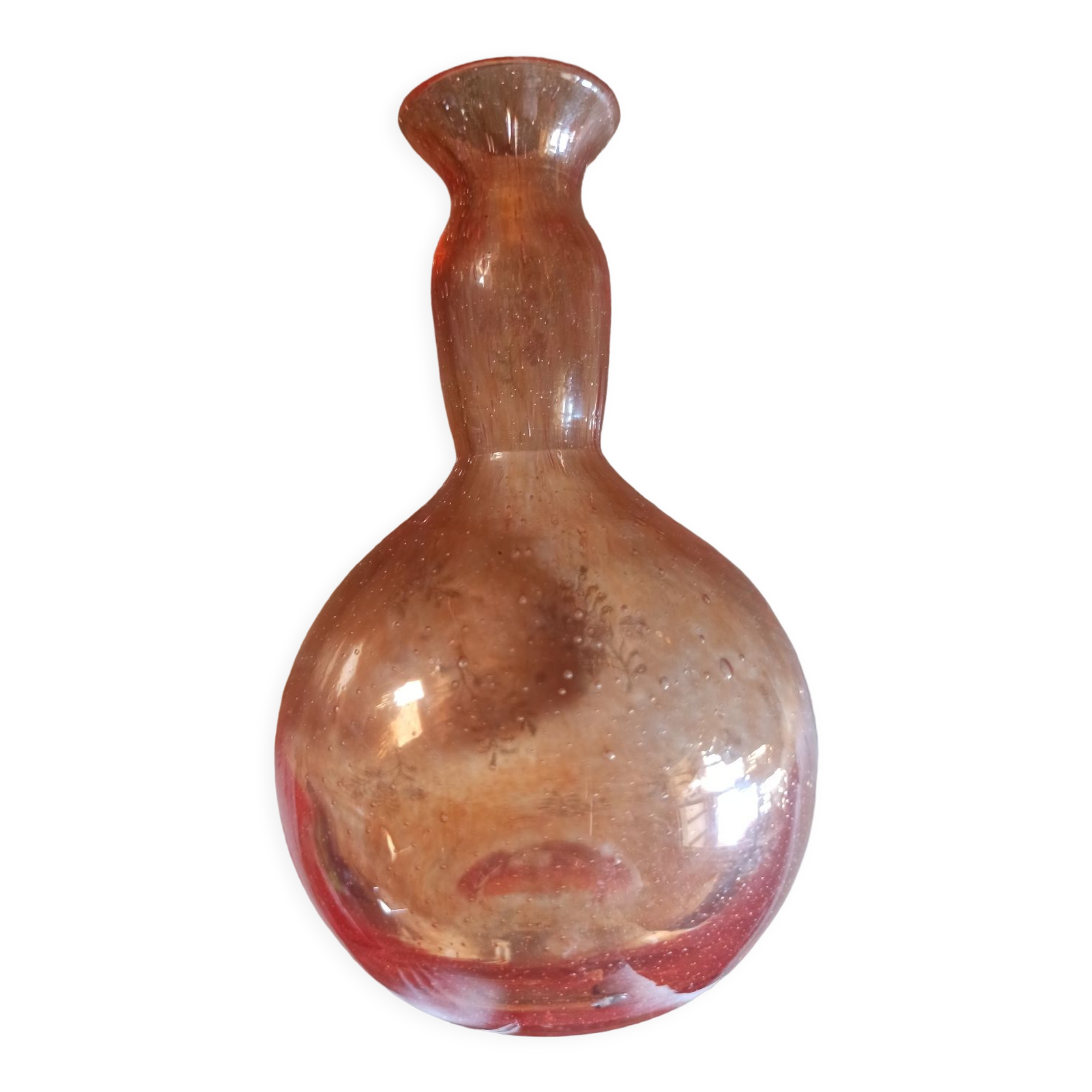 Mouth-blown glass soliflore vase