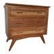 Commode bois et rotin