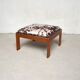 Pair of Danish teak armchairs and footrests, 1960