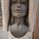 Old Large women's ceramic bust
