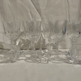 Set of crystal stemmed glasses
