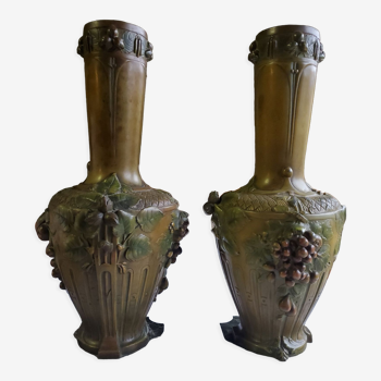 Pair of vases signed Guenardeau