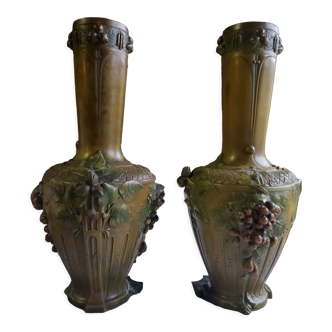 Pair of vases signed Guenardeau