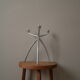 Candelabra or tripod candlestick in aluminum Scandinavian decorative object