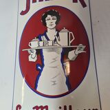 Coffee enamelled plate Jihair