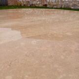 Travertine coffee table