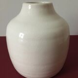 White porcelain vase created by Juan di Novita. Hand painted designs.