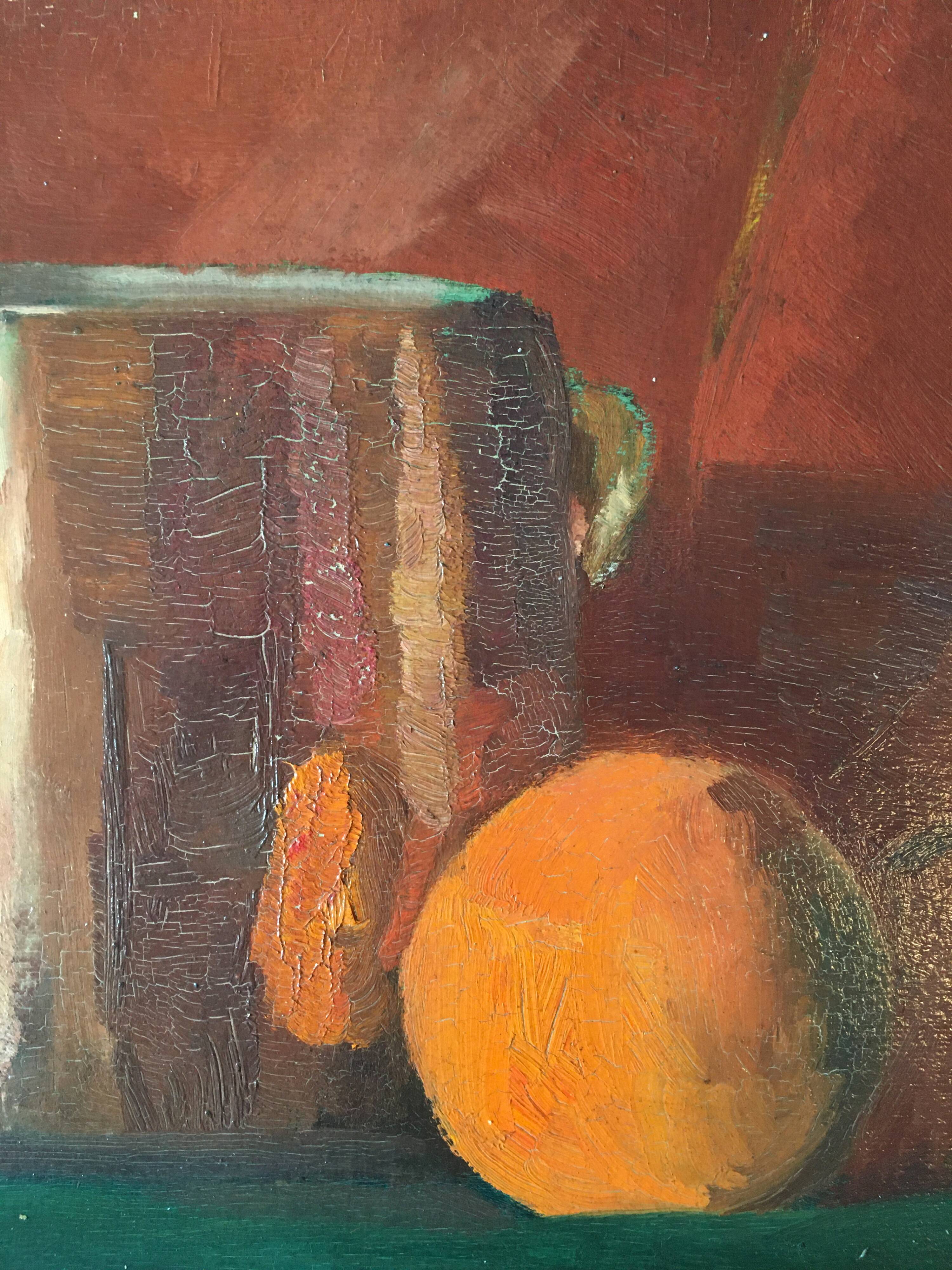 Table "Still Life with Orange" HSP circa 1900