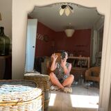 Beveled fireplace mirror - 120x82cm