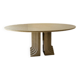 Dining room table in travertine / granite design 60's