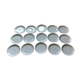 Set of 15 flat plates diameter 24 cm porcelain Scherzer