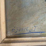 Tableau: Oil on canvas - still life with a bouquet of roses