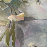 Tableau huile sur panneau vers 1900