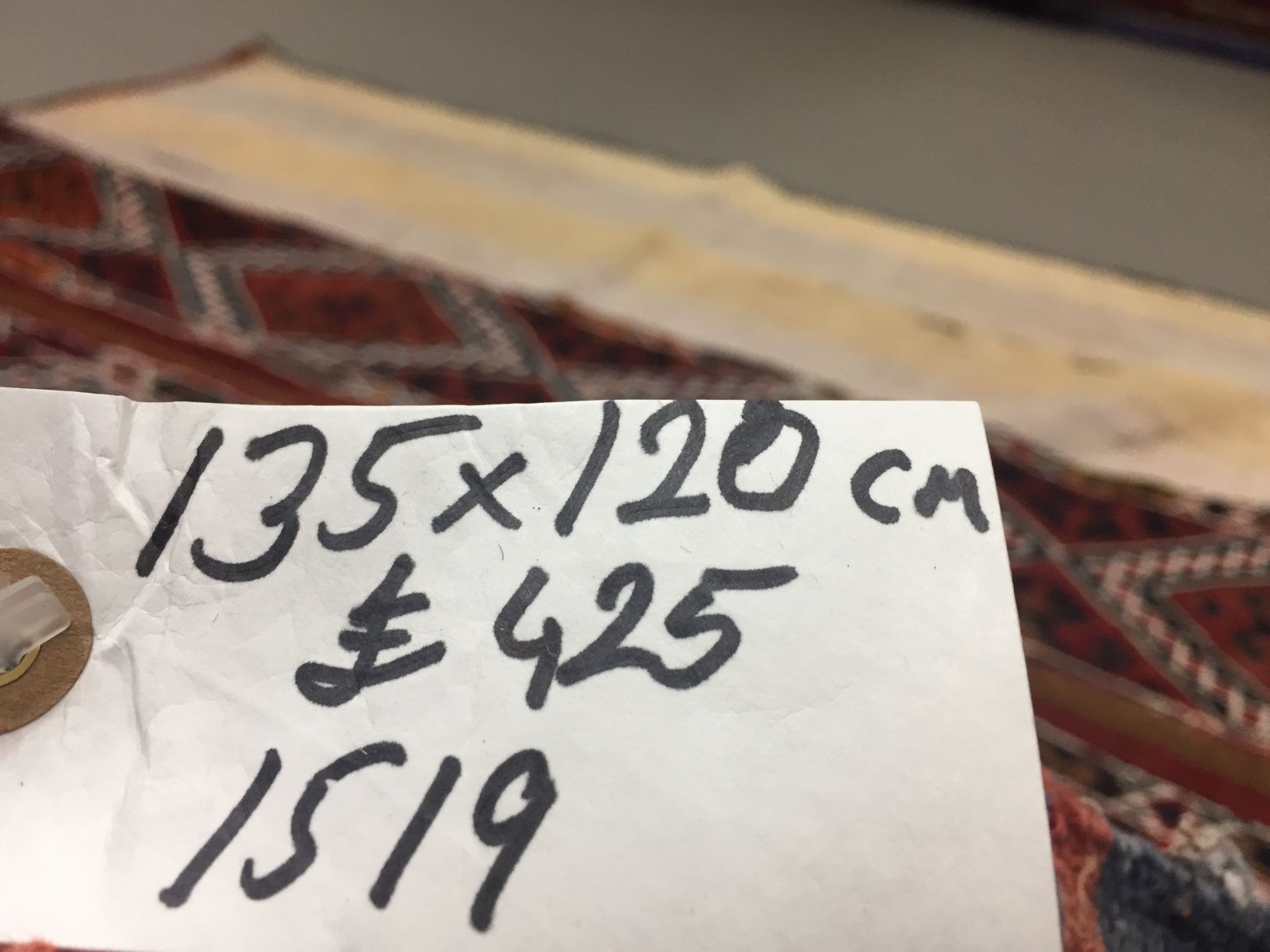 Turkish kilim 135x120 cm square tribal