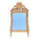 Antique mirror with gilded wood pediment, Louis XVI style