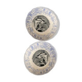 Two talking plates, theme "wedding" by Gien