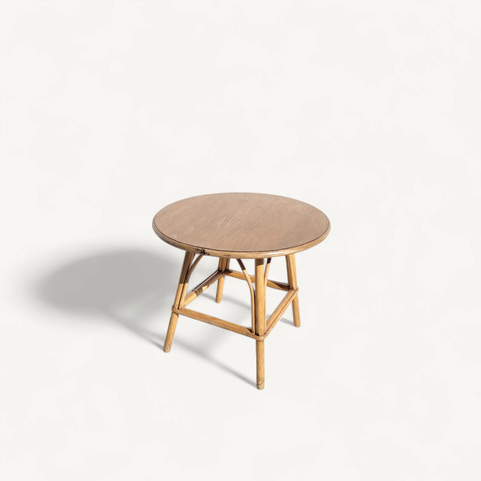 Vintage rattan coffee or side table