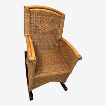 Rocking chair in rattan