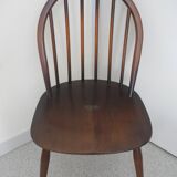 pair of Ercol Windsor BSHG 1960 2056 vintage decor dining chairs 60s