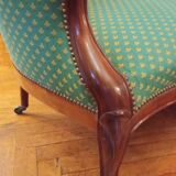 Ancienne banquette et ses deux chaises ancien salon  style Louis XV