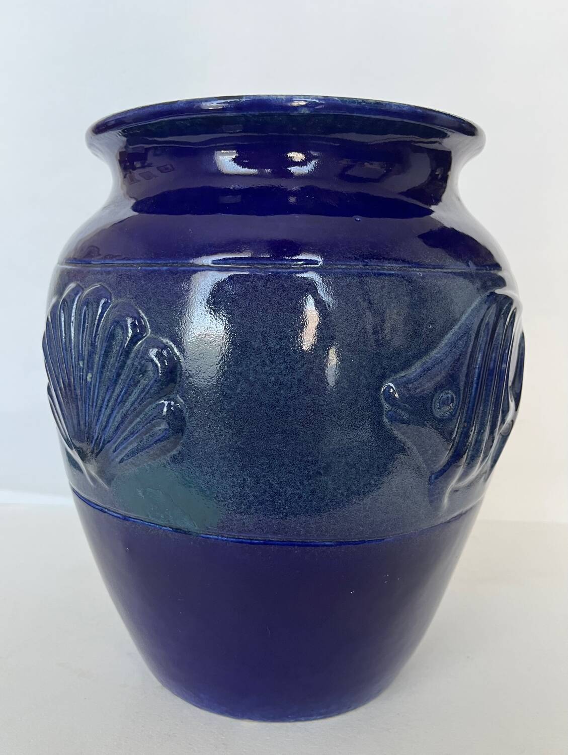 Vase en céramique bleu