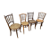 Lot de 4 chaises bistrot café bois courbé dépareillées