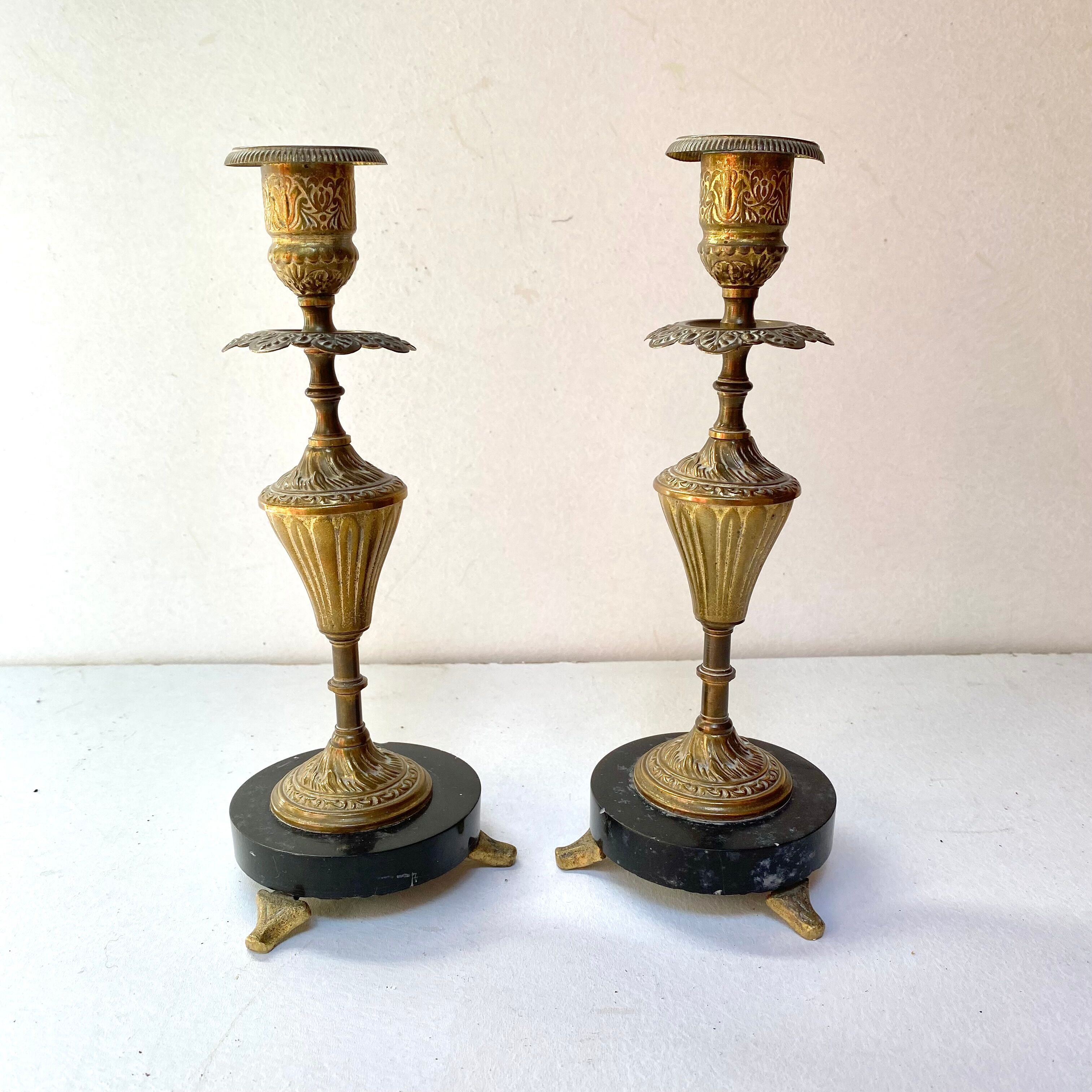 Pair of antique candlesticks