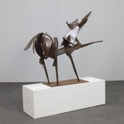 Iron horse sculpture by Raphael Saintenoy, Europe 1960s
