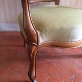 Almond green velvet convertible