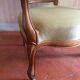 Fauteuil cabriolet velours vert amande