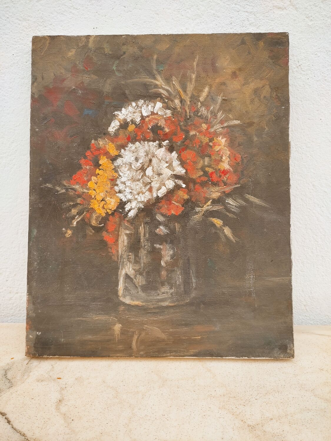Acrylic on canvas, bouquet