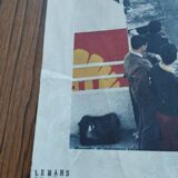 Rare old canvas poster of the 24h00 of Le Mans 1969 authentic edition le mans