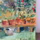 The vegetable garden, oil on canvas signed Lohezic 1974.