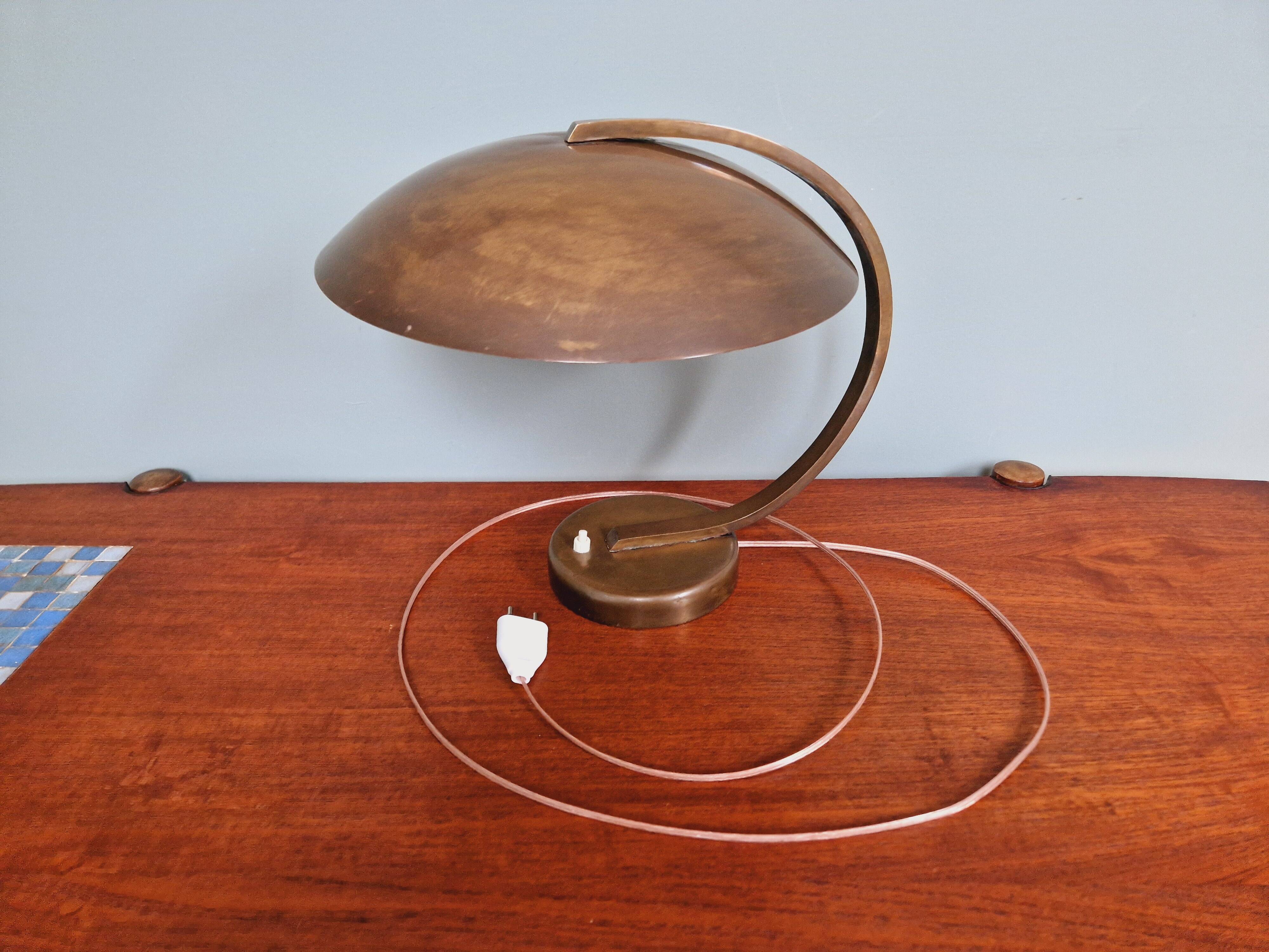 Bauhaus brass desk lamp, Egon Hillebrand