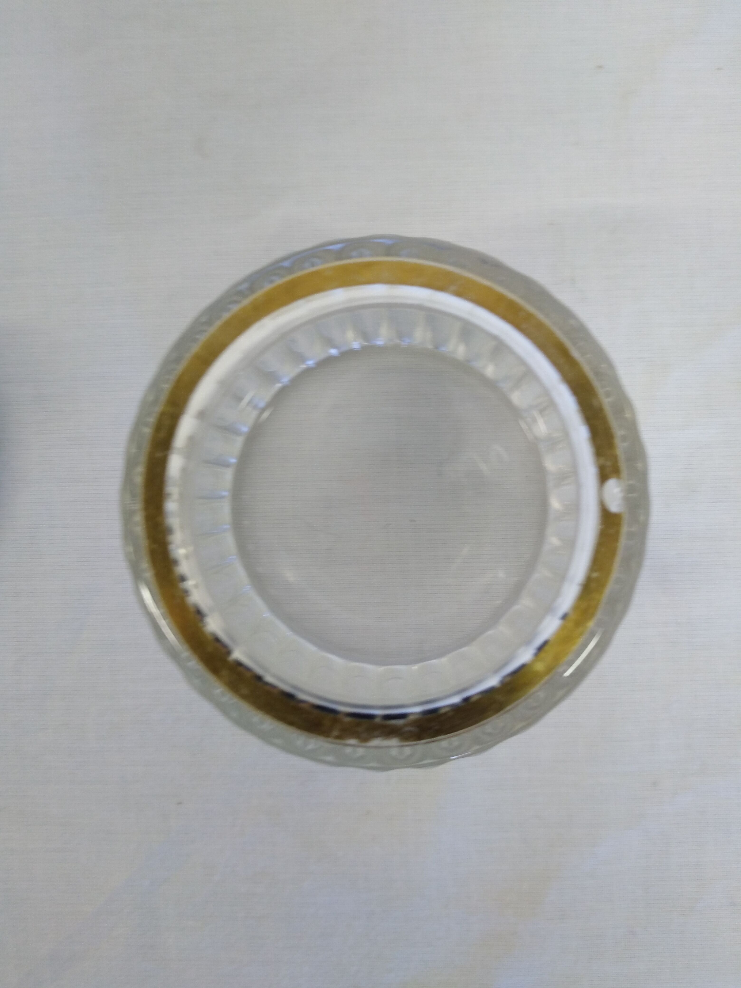 Glass candy/sugar bowl