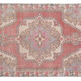 Vintage Turkish rug from Oushak, handwoven 129x213 cm