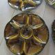 8 old GIEN oyster plates + 2 serving dishes